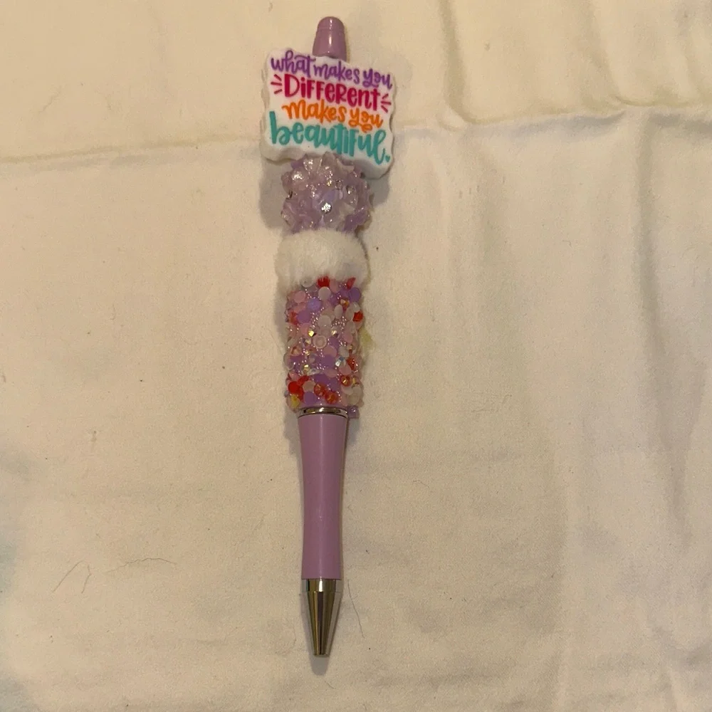 Colorful Handmade Pen with Inspirational Message